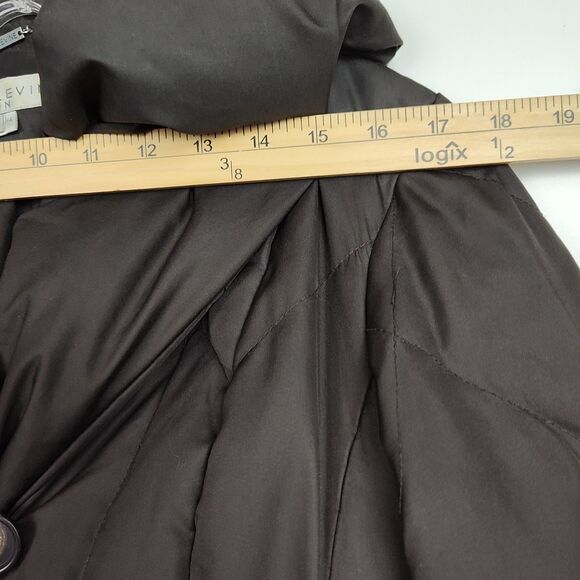 Larry Levine Down Puffer Coat Women's M Brown Full-Zip Buttons Zipped Pockets - Picture 3 of 9